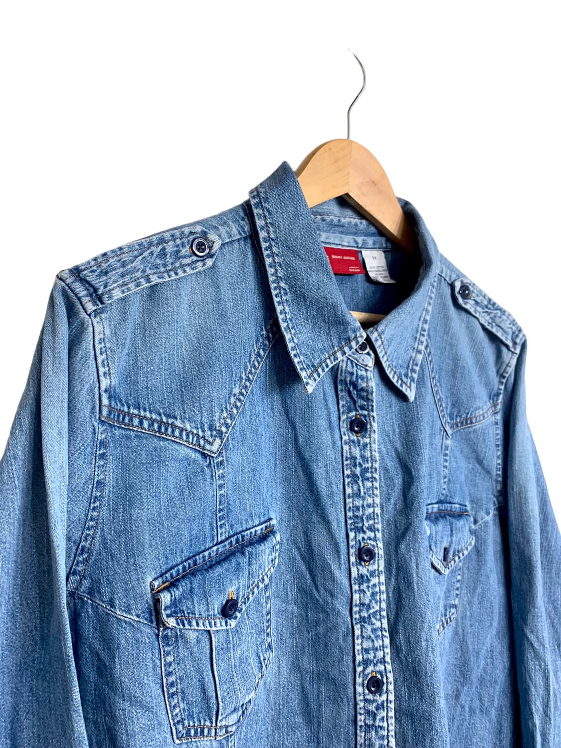 [2XL~] Levis 견장 웨스턴 데님 셔츠 상품이미지6