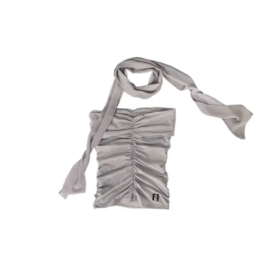 뉴얼린 셔링 튜브탑 라이트 그레이 M 상품이미지1