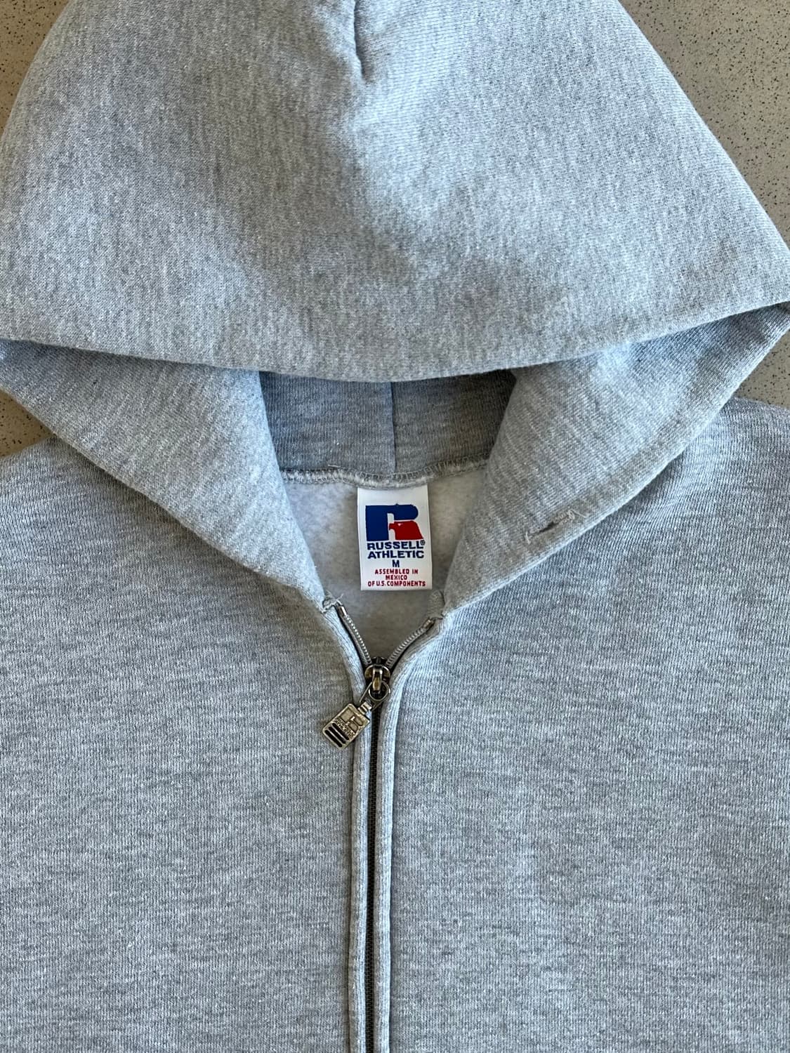 90s 빈티지 러셀 후드집업 그레이 M 상품이미지6