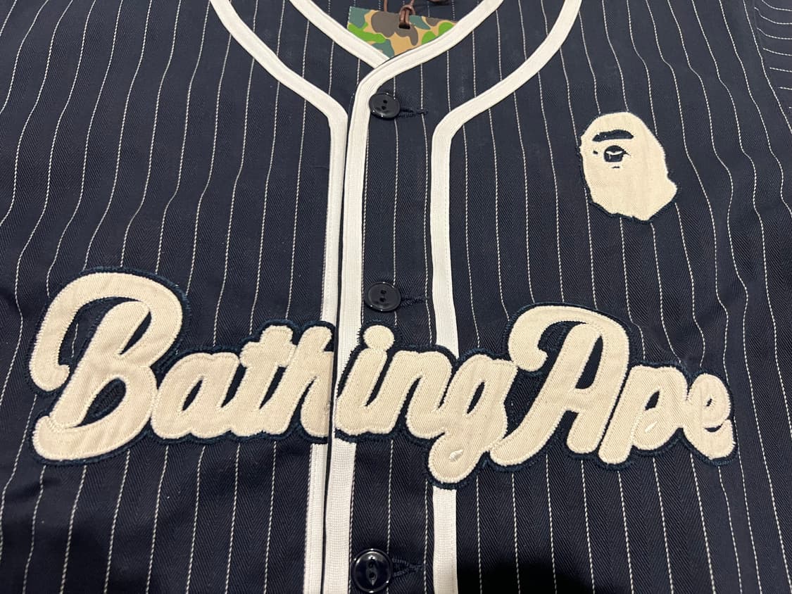 [새제품][L] 베이프 베이스볼 셔츠 상품이미지2