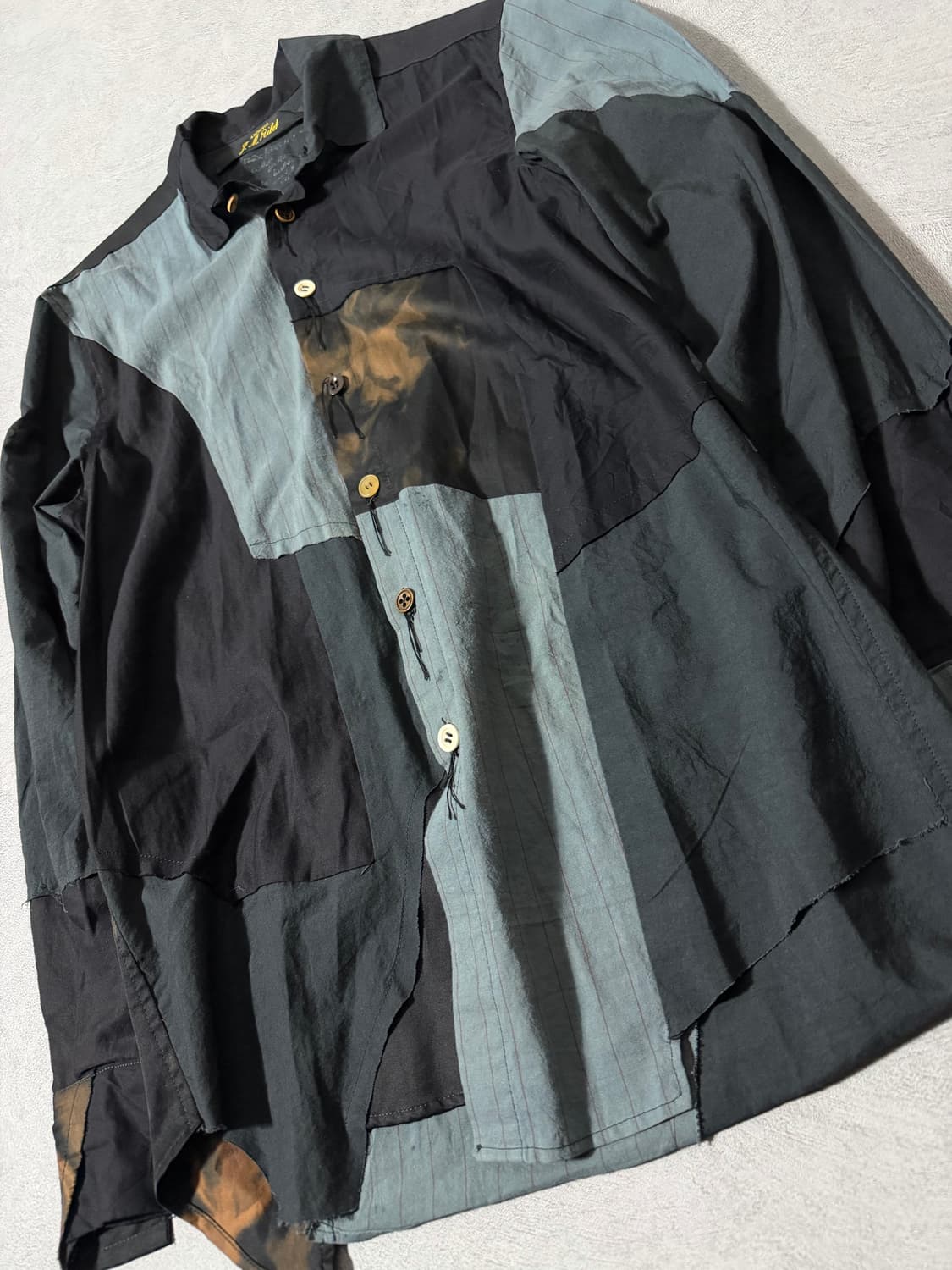 Archivio J.M. Ribot Dark Patchwork Shirt 상품이미지6