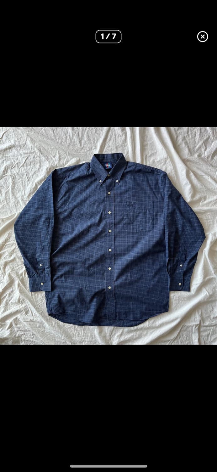 90s 올드 스투시 USA MADE 체크 셔츠 상품이미지1