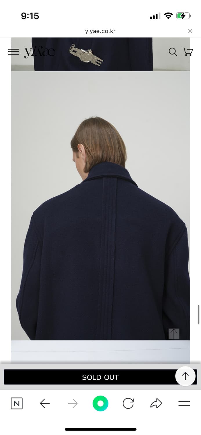 [m] yiyae 네이비 코트 상품이미지1