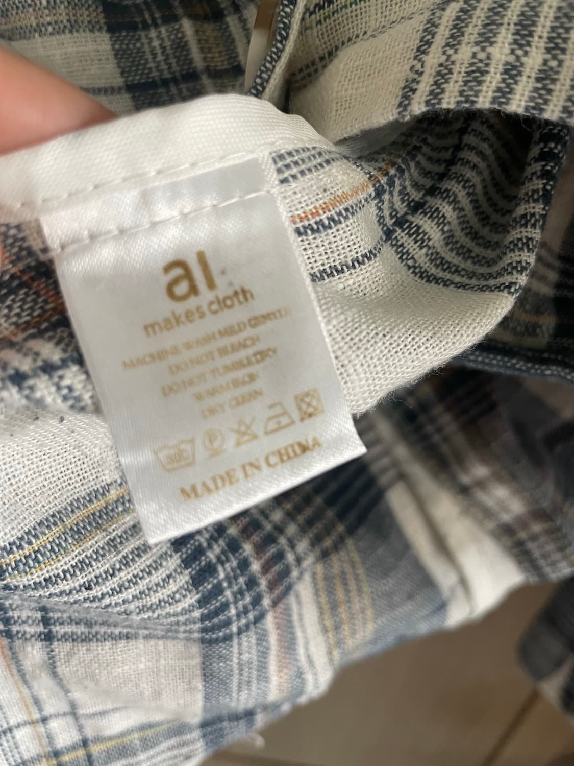 AI makes cloth 너디 체크 자켓 상품이미지4