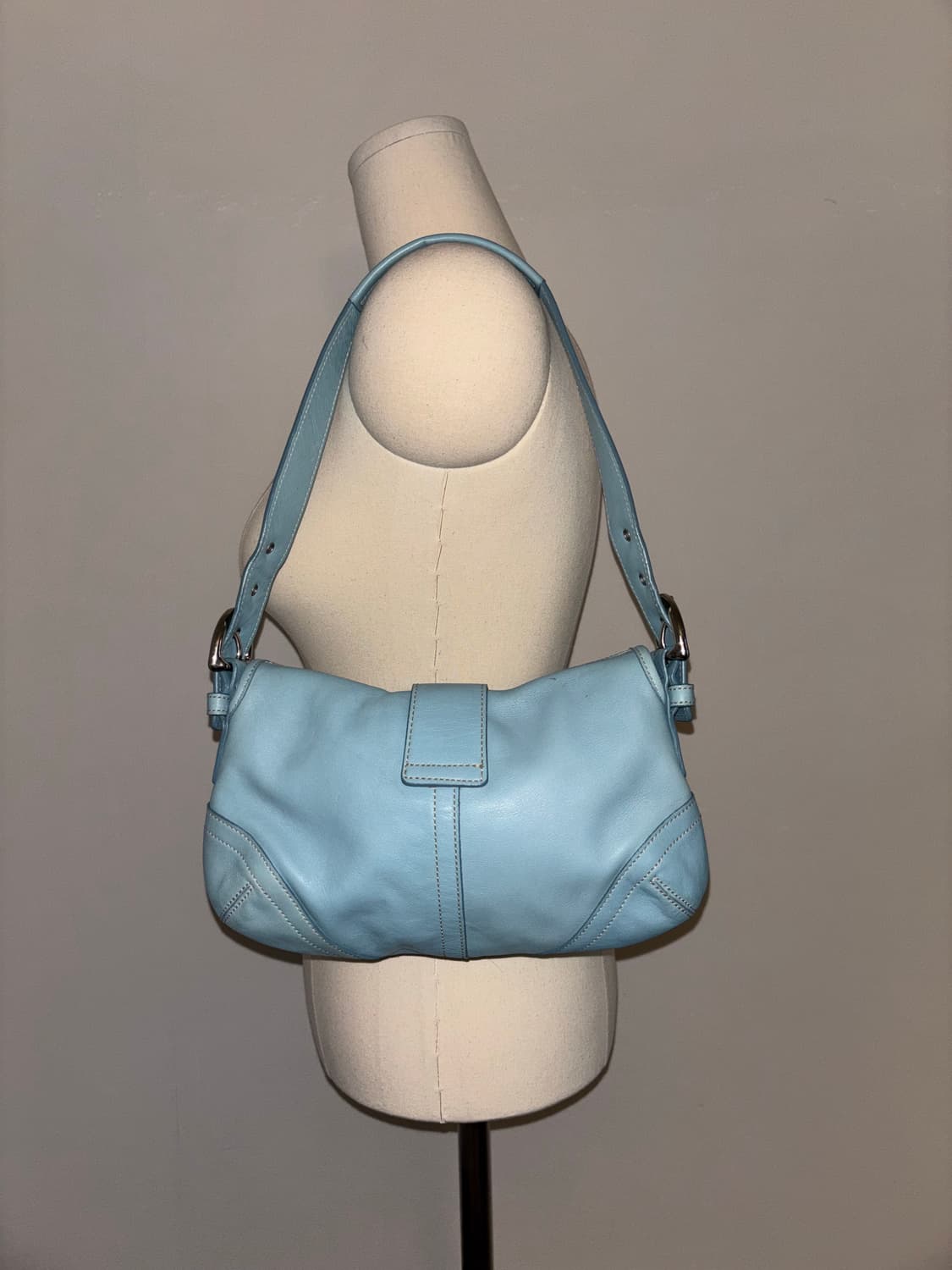 Coach rare sky blue vintage bag 상품이미지3