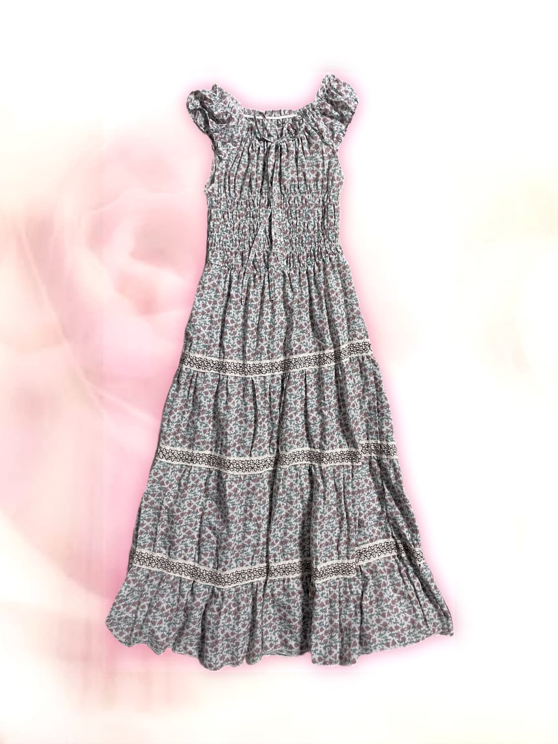 JP vintage flowery rose onepiece 상품이미지1