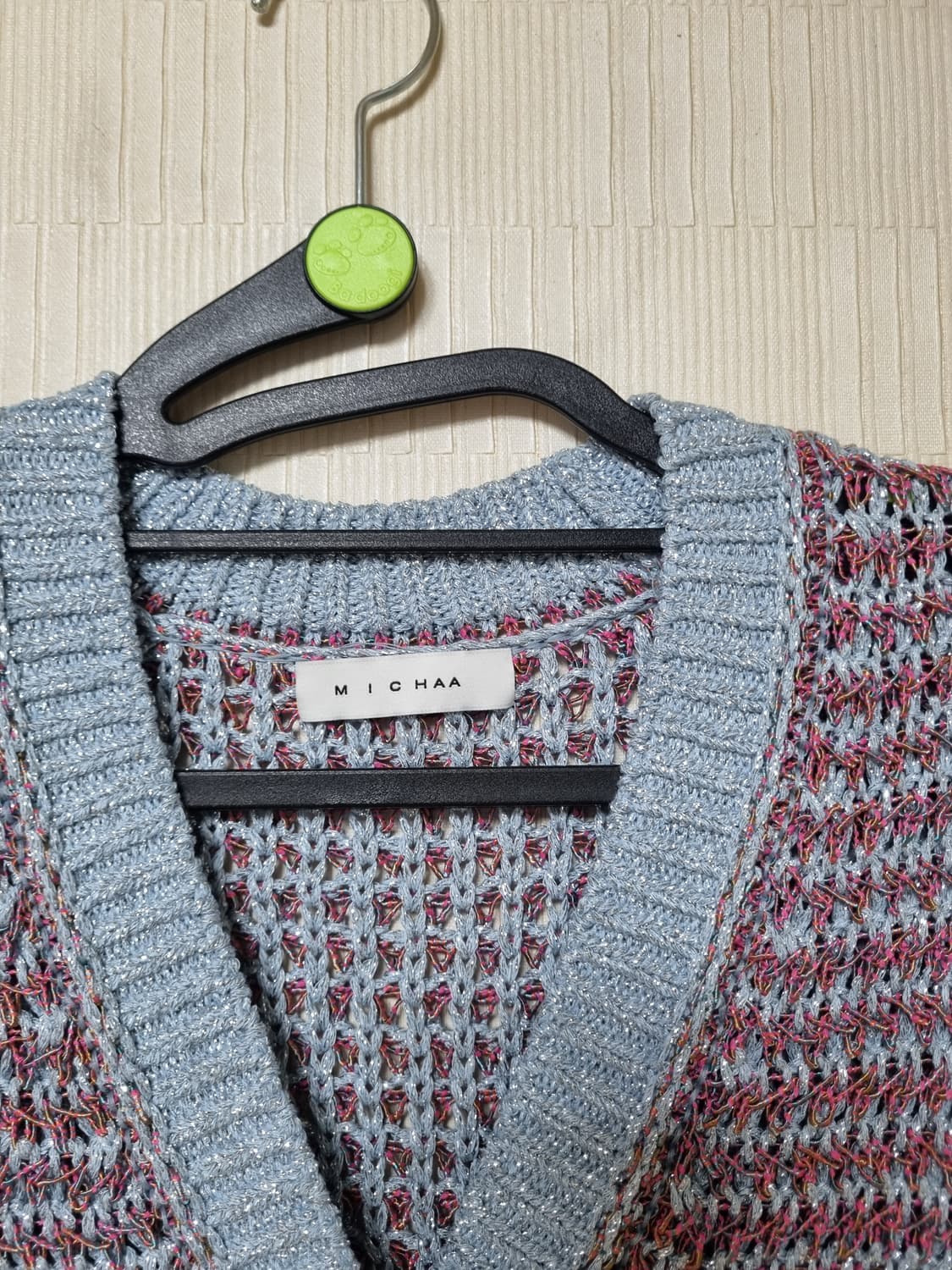 MICHAA 미샤 배색 디테일 니트 가디건 상품이미지3