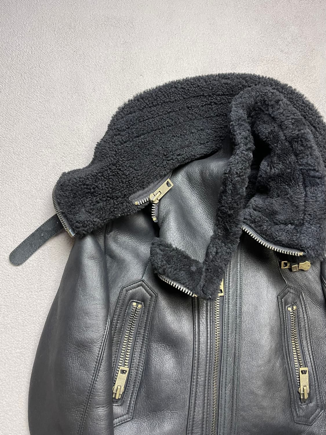 [55] 여성 양가죽 무스탕 블랙  상품이미지9