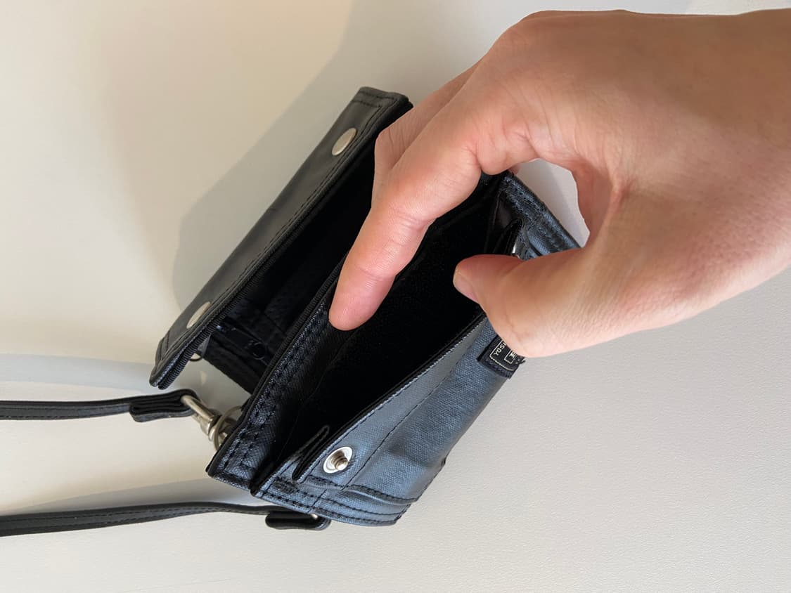 요시다포터 블랙 반지갑 + 스트랩 상품이미지6