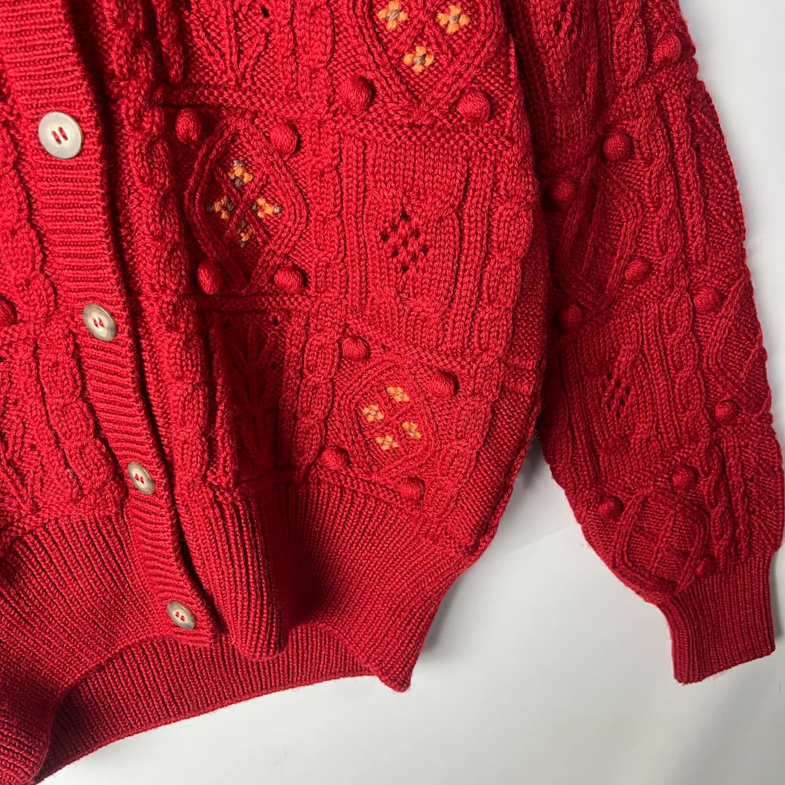 [JPN] 빈티지 재팬 후드 폼폼 꽃 가디건 상품이미지4