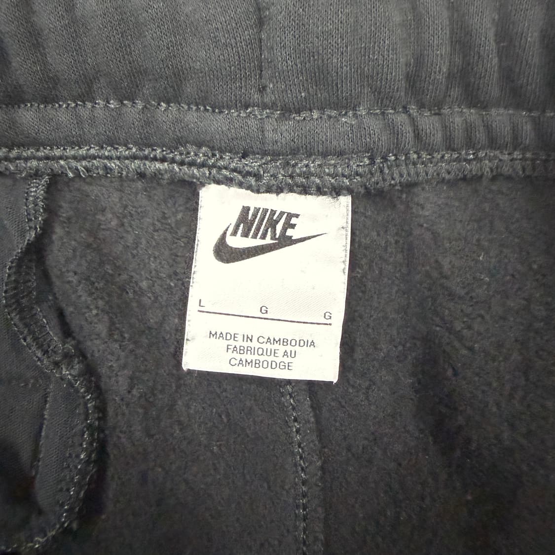 (L)나이키 Nike 코튼 조거팬츠(블랙,검흰) 상품이미지2