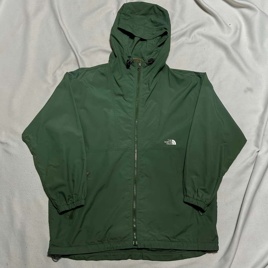 95 노스페이스 스몰로고 그린 후드 바람막이 상품이미지2