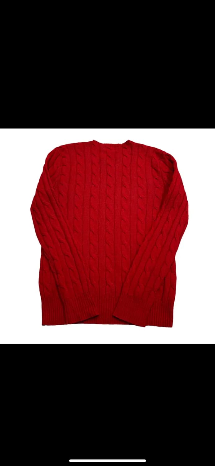 폴로 랄프로렌 네이비포니 레드 꽈배기 니트 상품이미지2