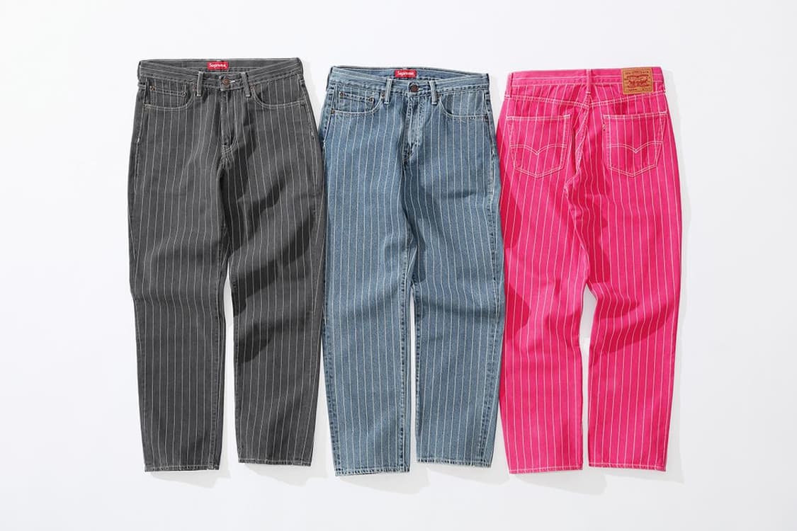 [30] 슈프림 리바이스 18SS 핀스트라이프 550 데님 마젠타 상품이미지4