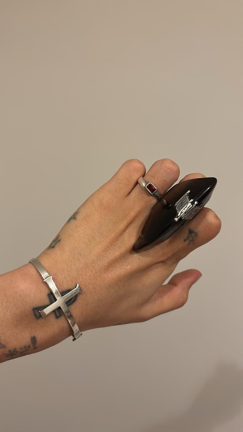 (Rare* ) 90‘s Cross Bracelet (Silver) 상품이미지9