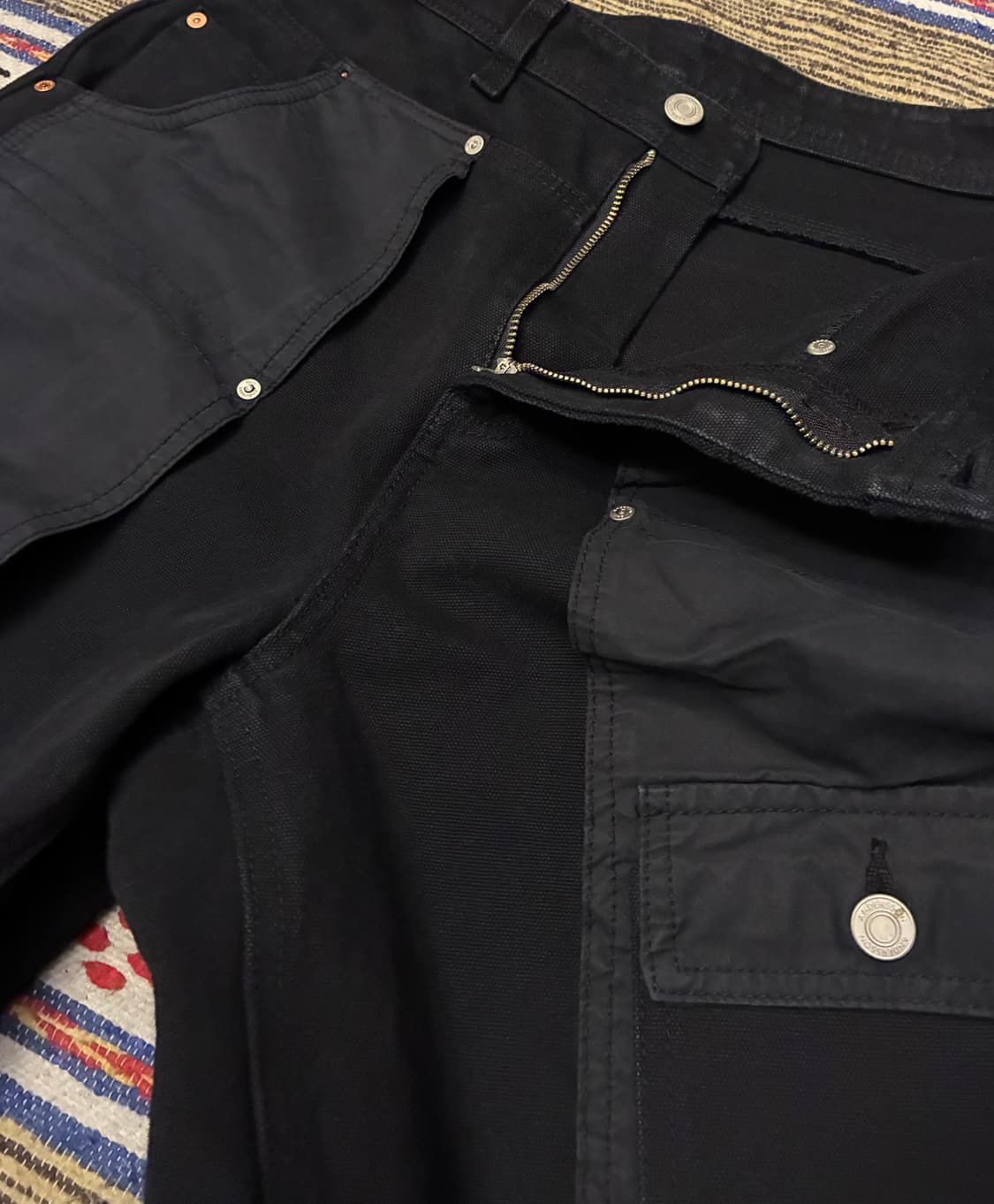 (31)앤더슨벨 나미비아 더블니 코튼 흑청 데님쇼츠 버뮤다팬츠 상품이미지3