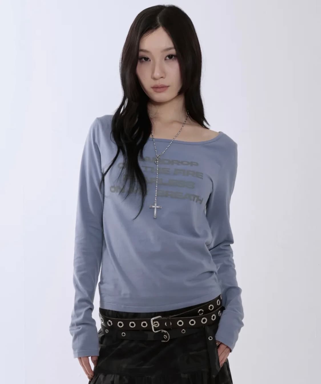 새상품) 러닝하이 레터링 슬림 롱슬리브 상품이미지1