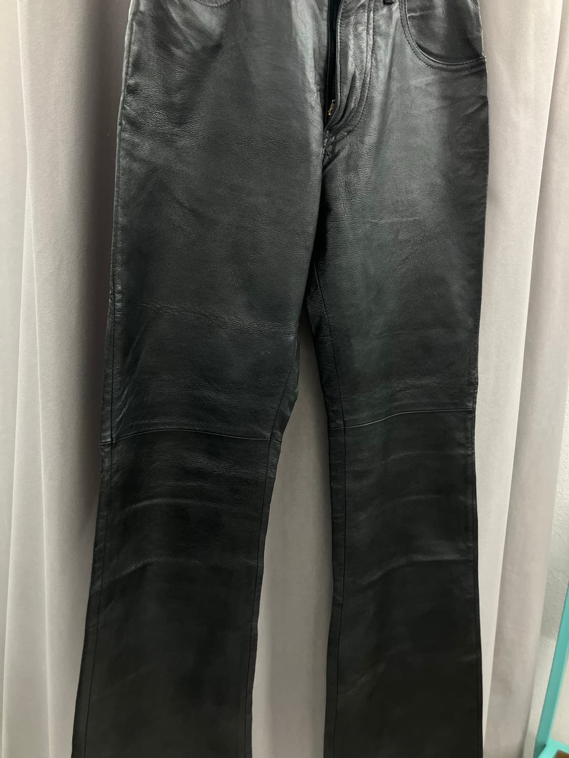 세미부츠컷 레더 팬츠 상품이미지2