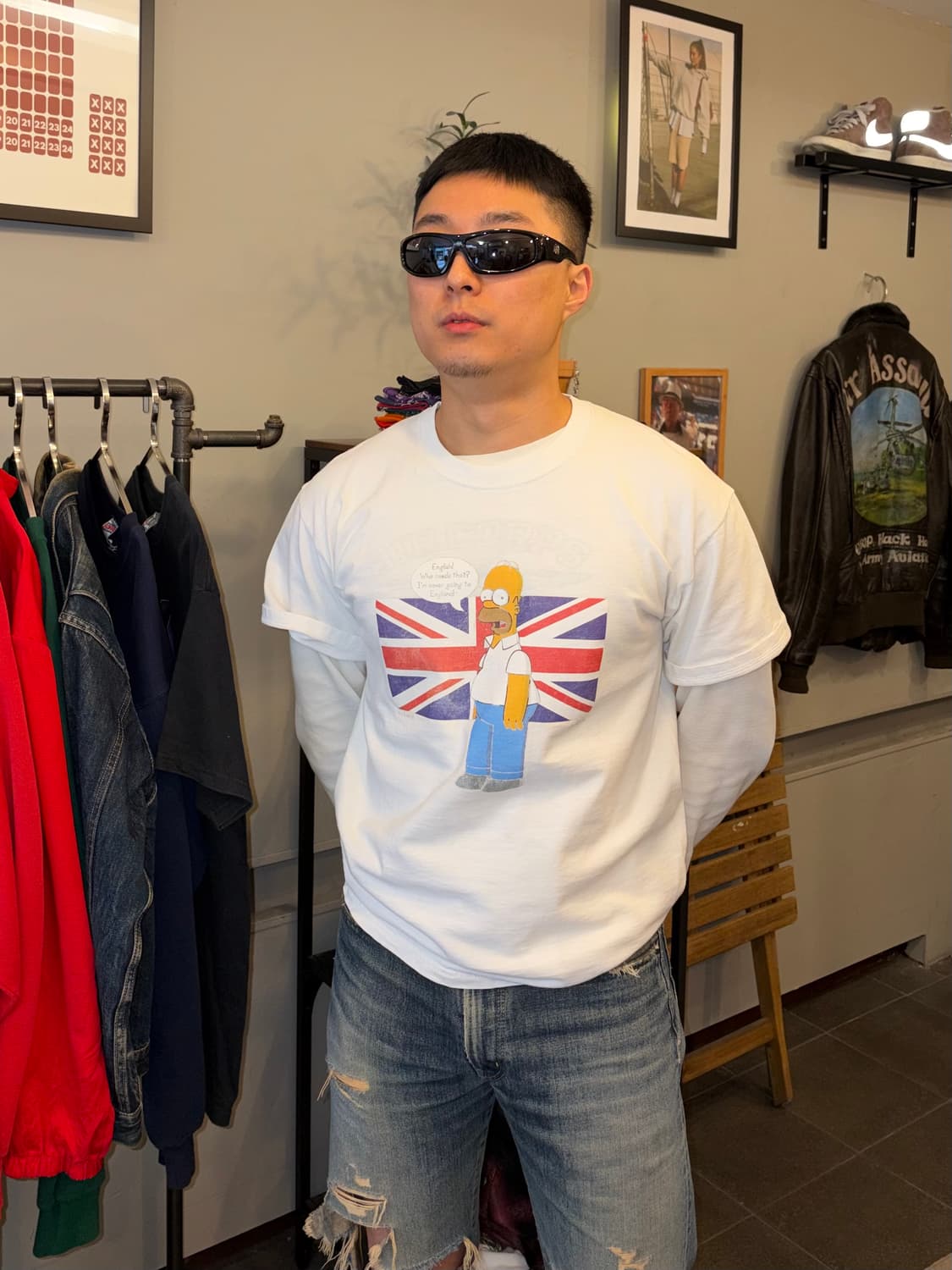 00‘s The Simpson Union Jack Homor print  상품이미지1