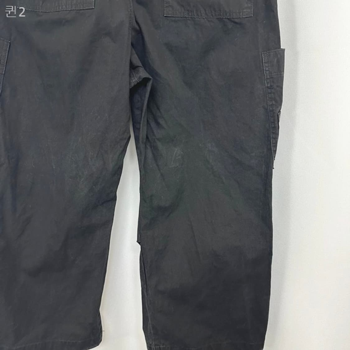 ZIZEMUSEUM 남자 밴딩 와이드 면 바지 검정 M 상품이미지10