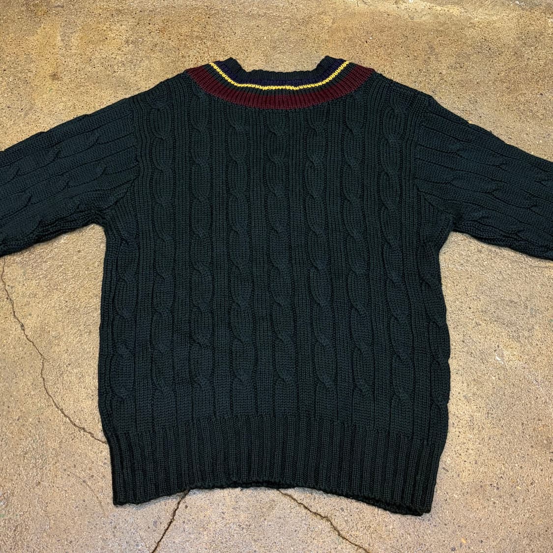 새상품급 90s USA 빈티지 폴로랄프로렌 브이넥 100% 울 니트  상품이미지8
