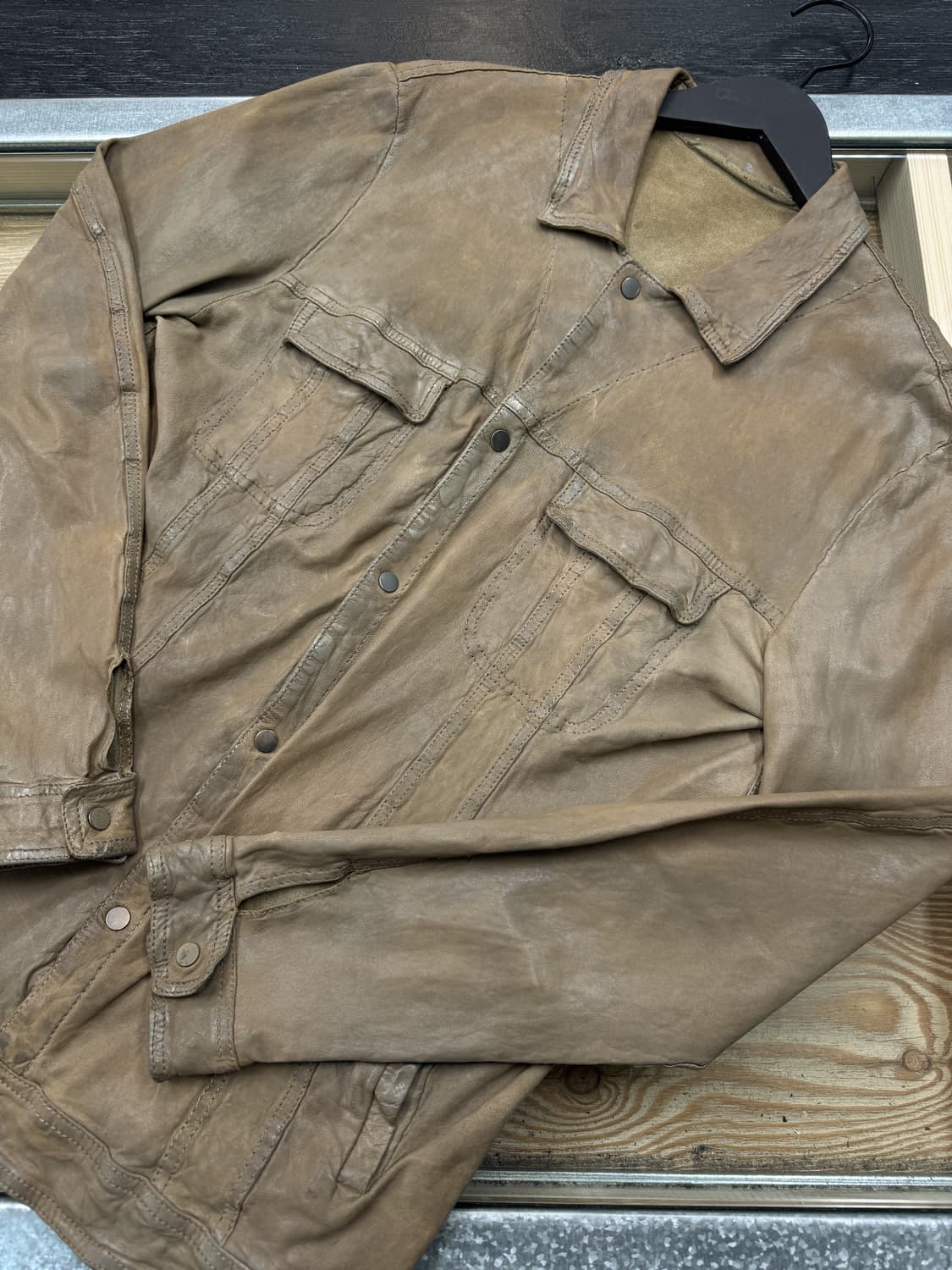 살바토레 산토로 램 레더 자켓 상품이미지4