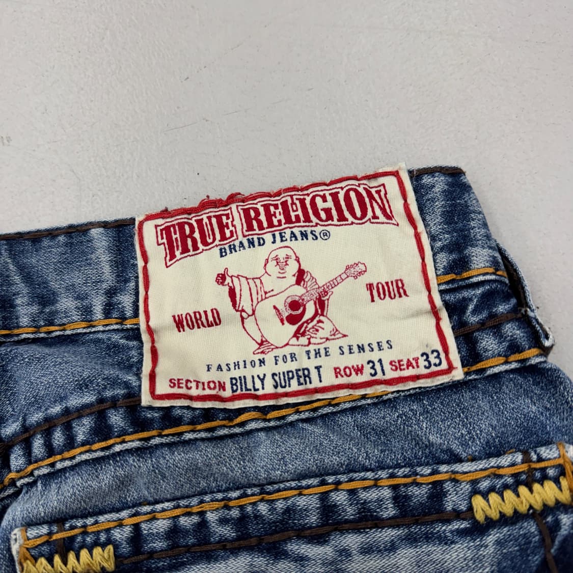 트루릴리전 Y2K 빌리슈퍼티 스티치 와이드 워싱 데님팬츠 상품이미지7