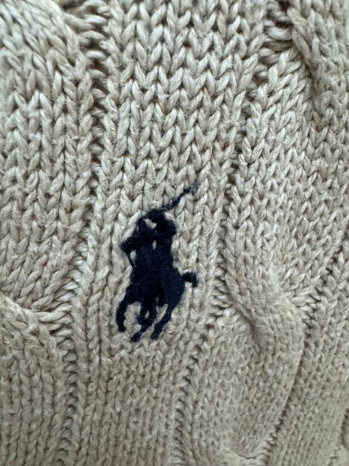 🧥 Polo랄프로렌 스웨터 케이블 크루넥 꽈베기 스웨터 - 아이보리 상품이미지7