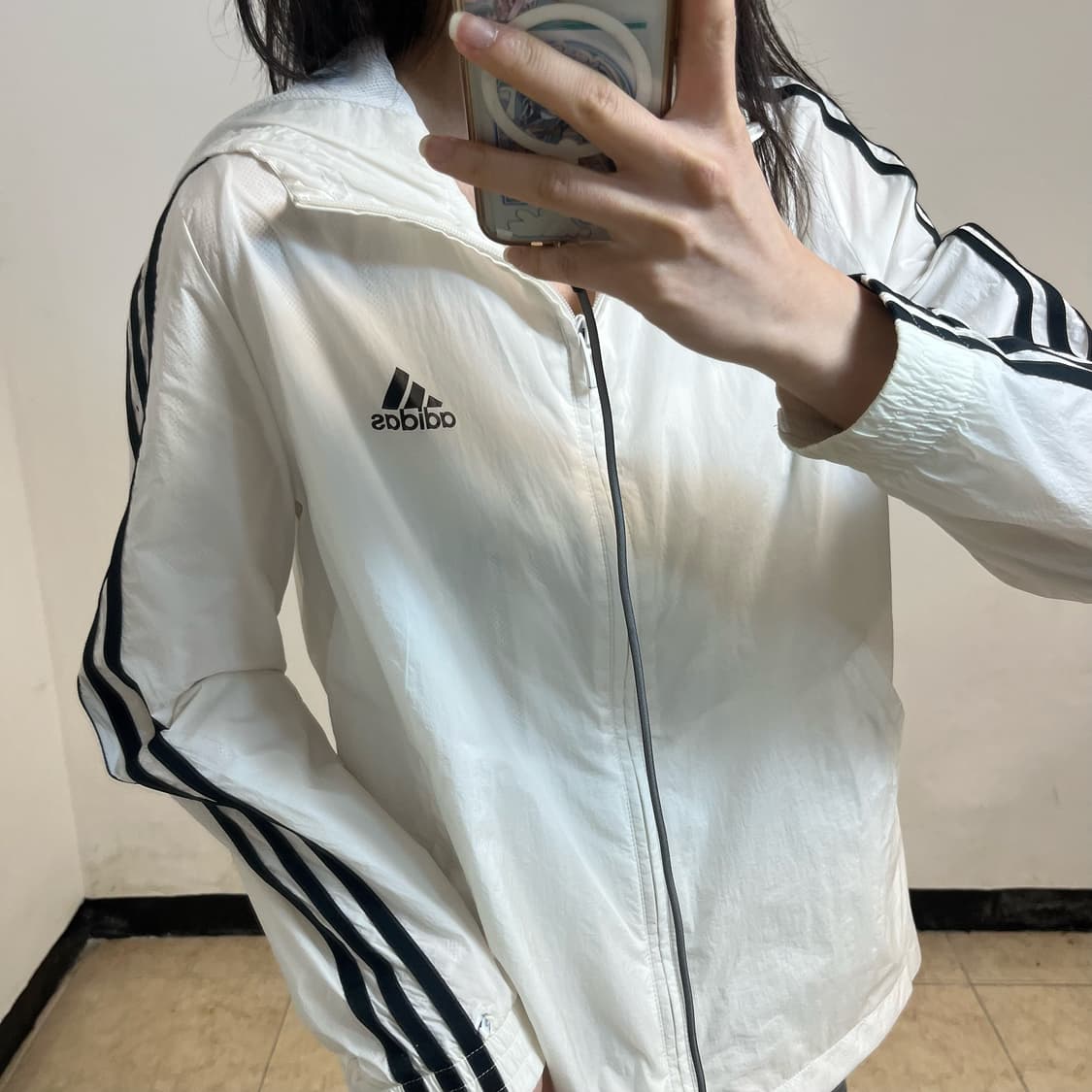 Adidas white windbreaker 상품이미지3