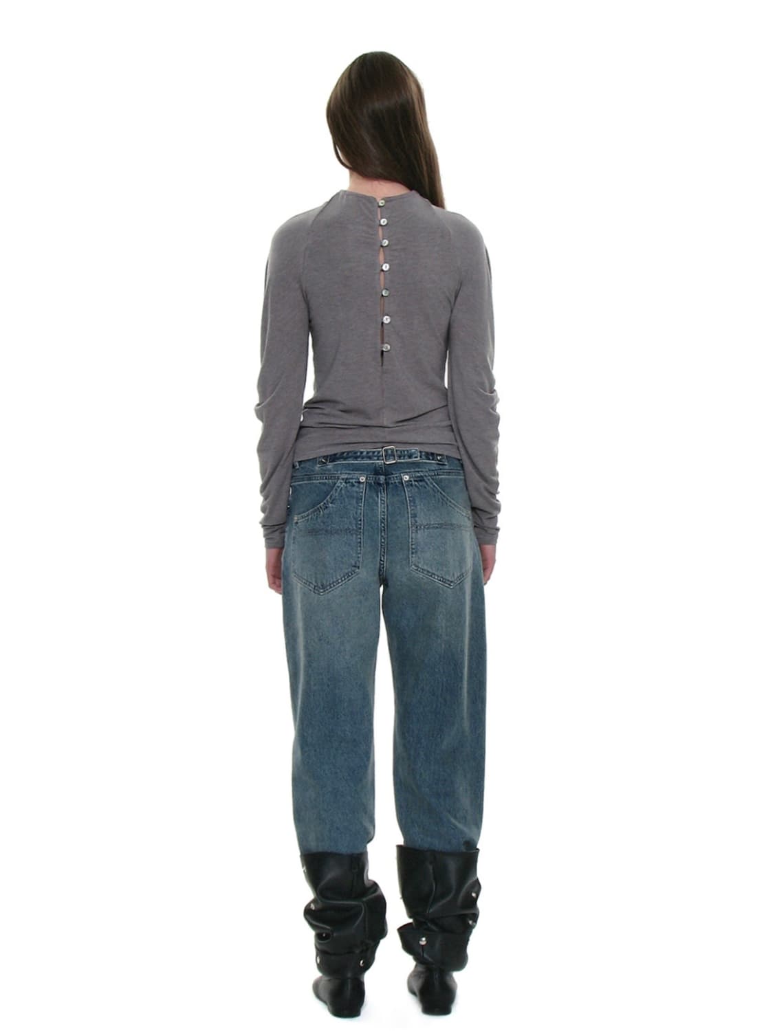 Partimento drape puff top 상품이미지3