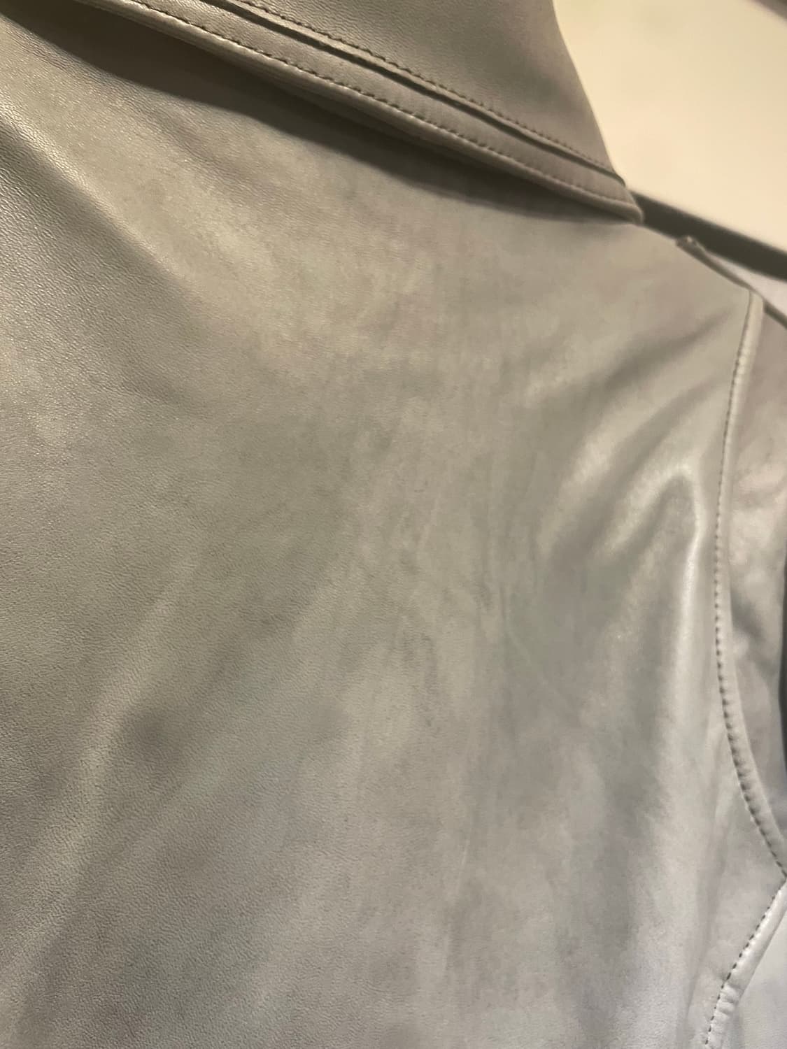 그레이양가죽100% 라이더자켓 66사이즈 상품이미지7