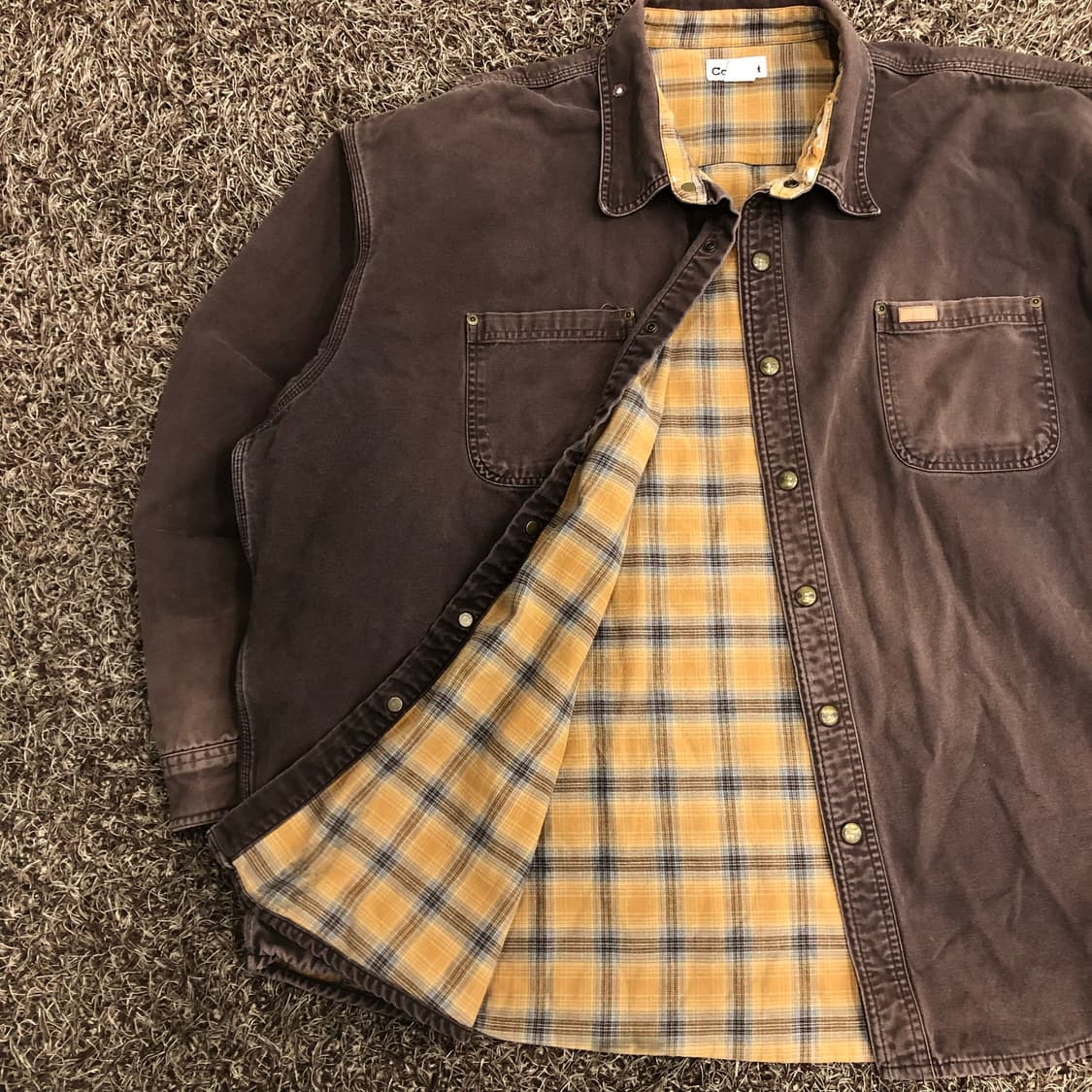 칼하트 캔버스 플란넬 라이너 워크 셔츠 자켓 상품이미지3