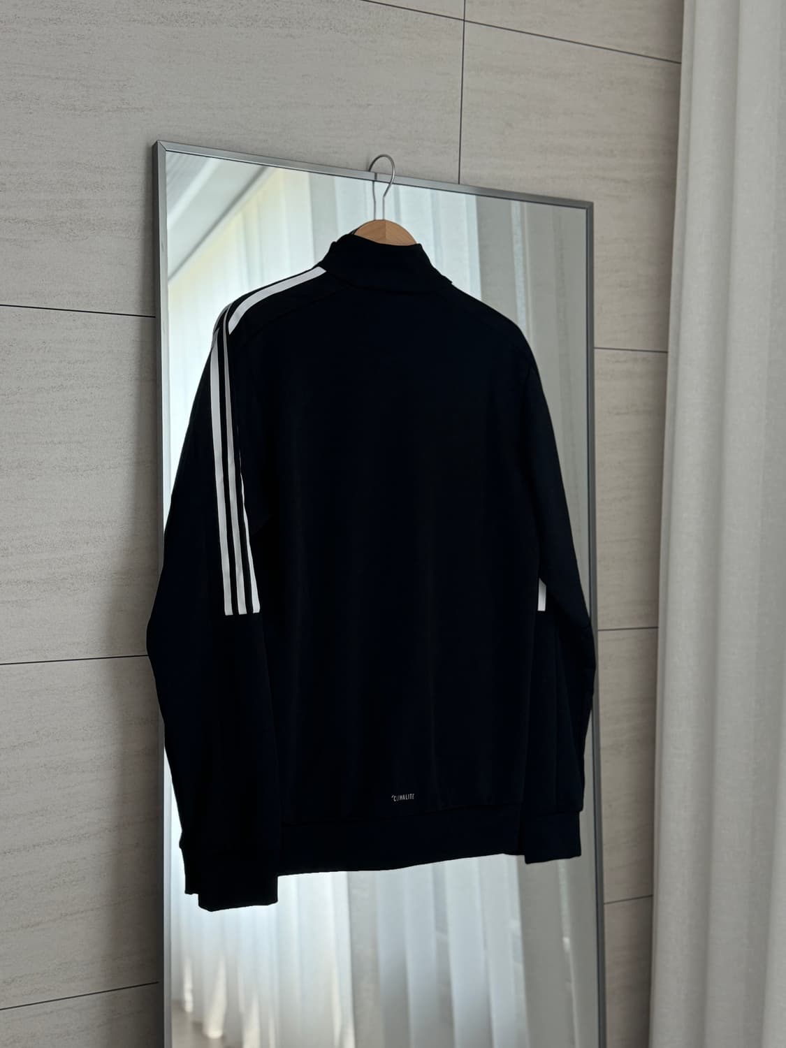 아디다스 adidas 블랙 저지 트랙탑 집업 (L) 상품이미지4