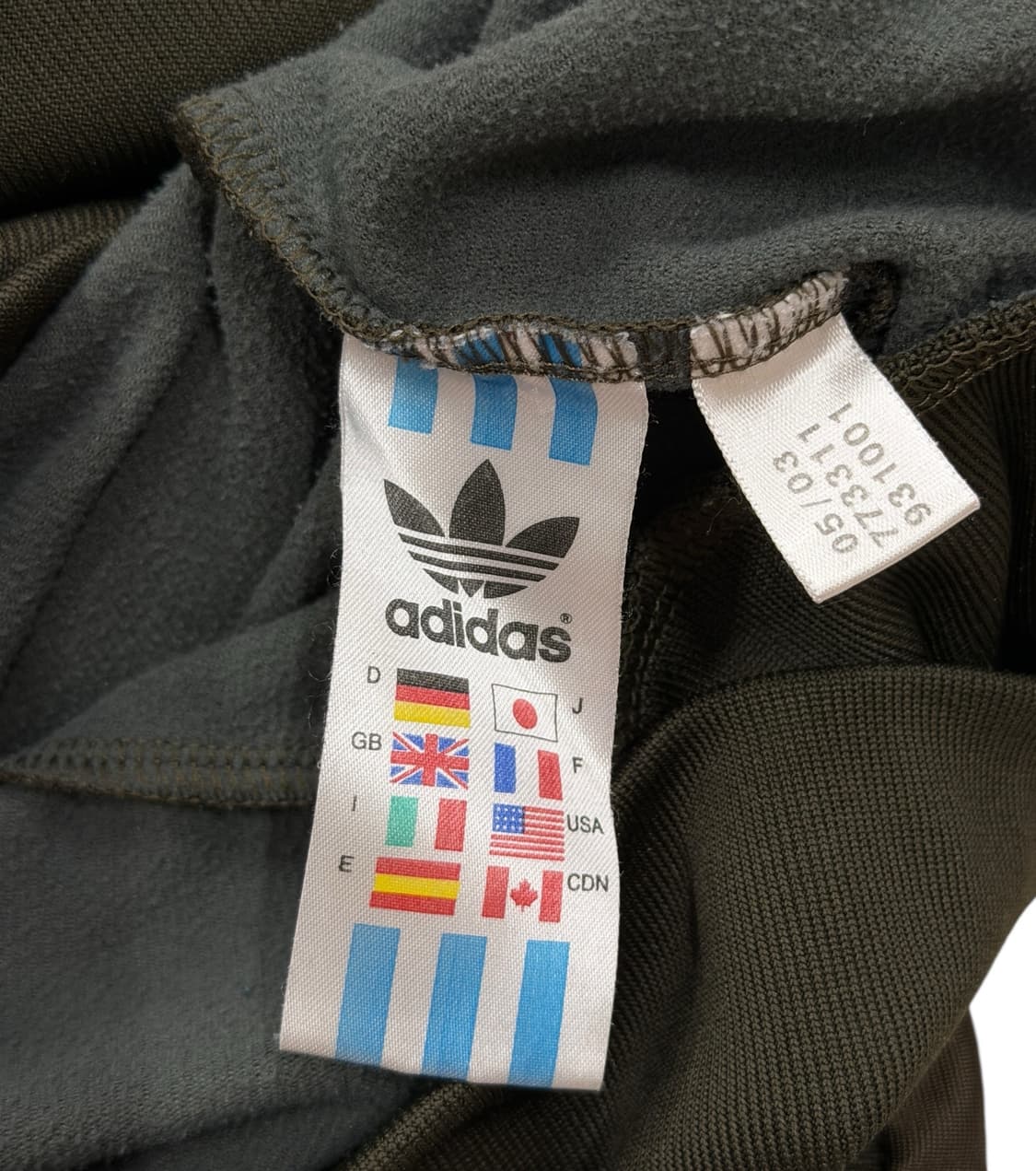 아디다스 빈티지 슈퍼스타 카키 브라운 배색 트랙탑 져지 자켓 상품이미지5