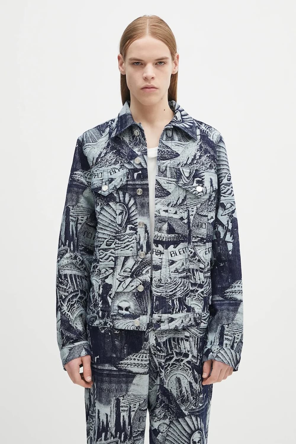 Aries No problemo 아포칼립스 자카드 트러커 자켓 상품이미지2