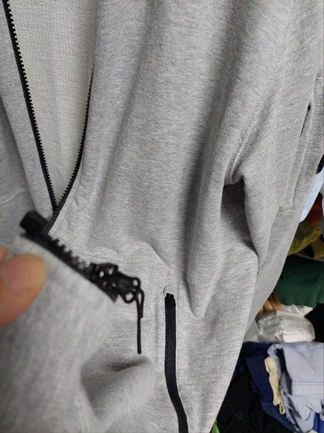 CP컴퍼니 넥로고 그레이 오픈 집업 자켓 xxl 상품이미지4