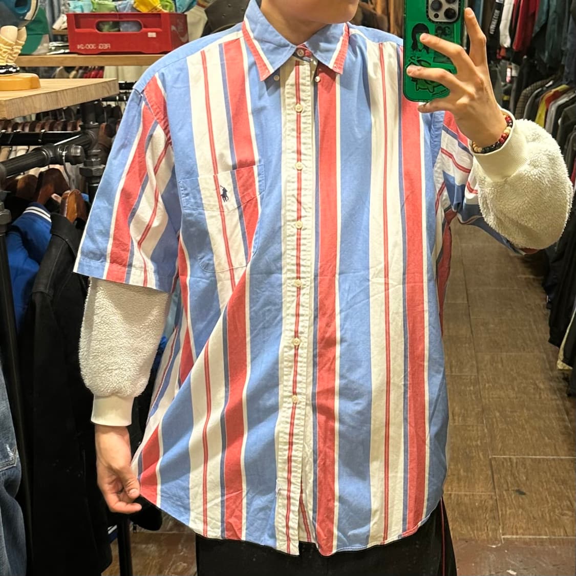 [HI] 폴로 랄프로렌 반팔셔츠 클래식 핑크/블루 상품이미지1