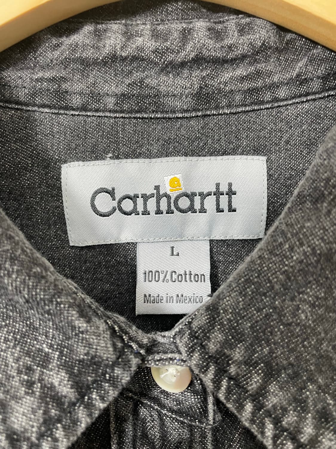칼하트Carhartt 블랙데님 셔츠 M - S33 상품이미지4