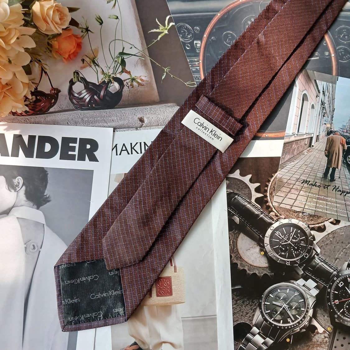 캘빈클라인 실크 미세 스트라이프 넥타이 9cm A+등급 A19746 상품이미지5