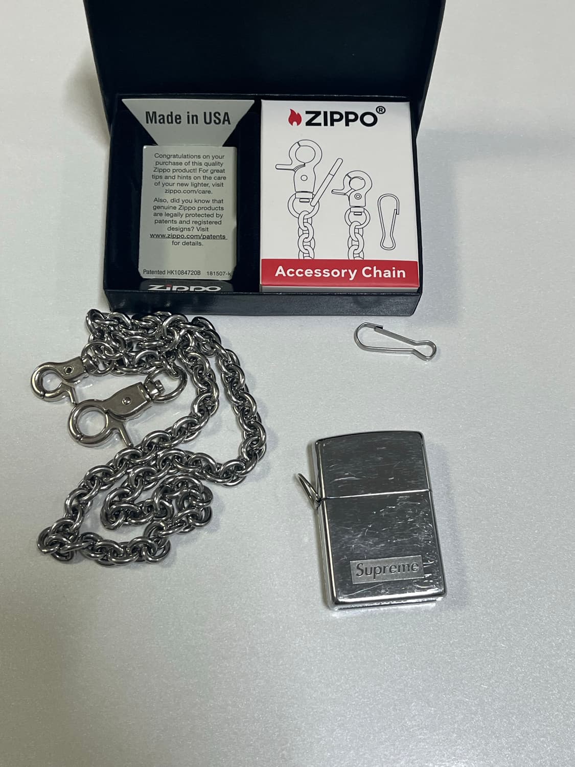 슈프림 체인 지포라이터 상품이미지2