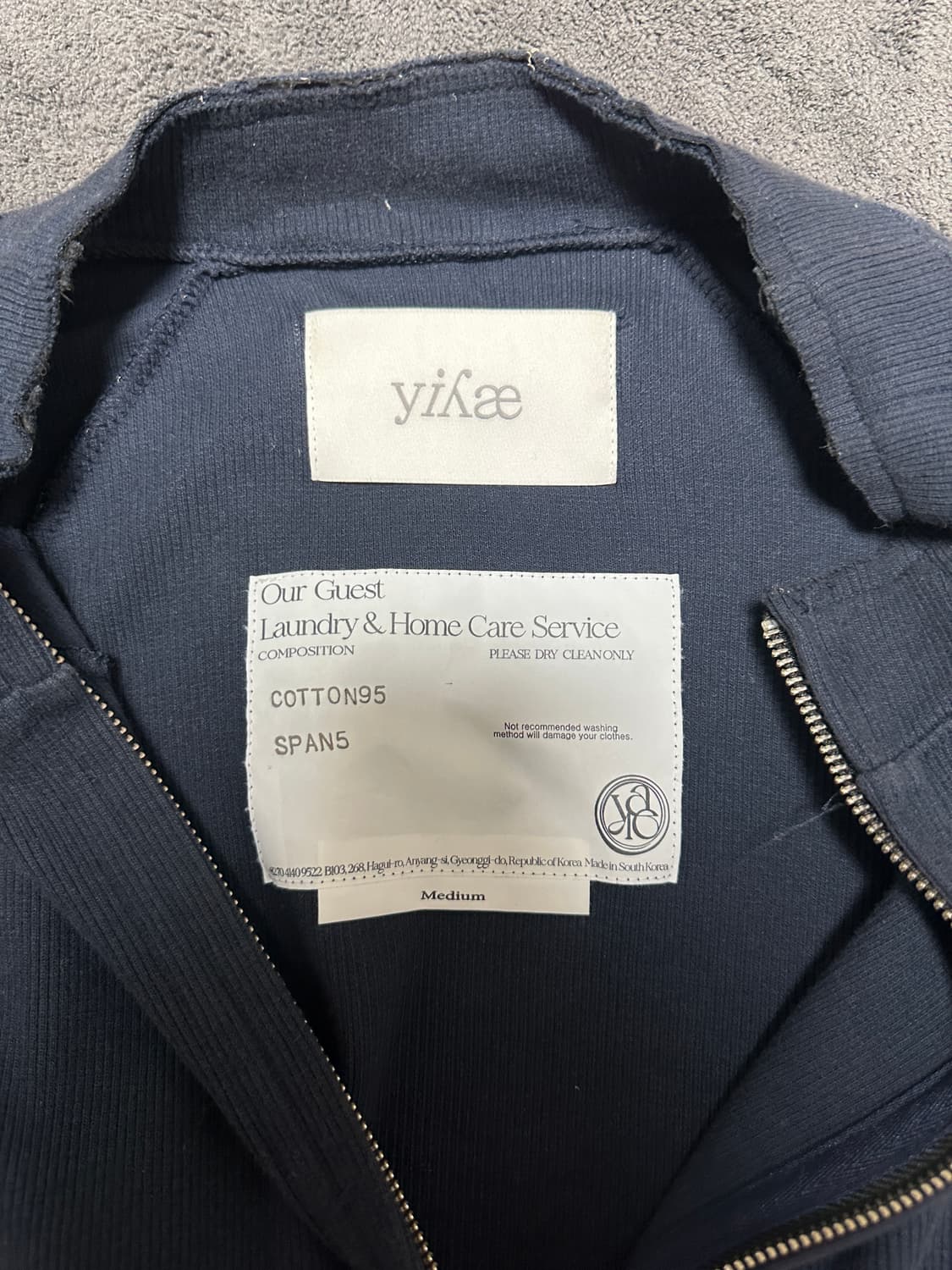 Yiyae 이예 이레귤러 립 집업 자켓 상품이미지3