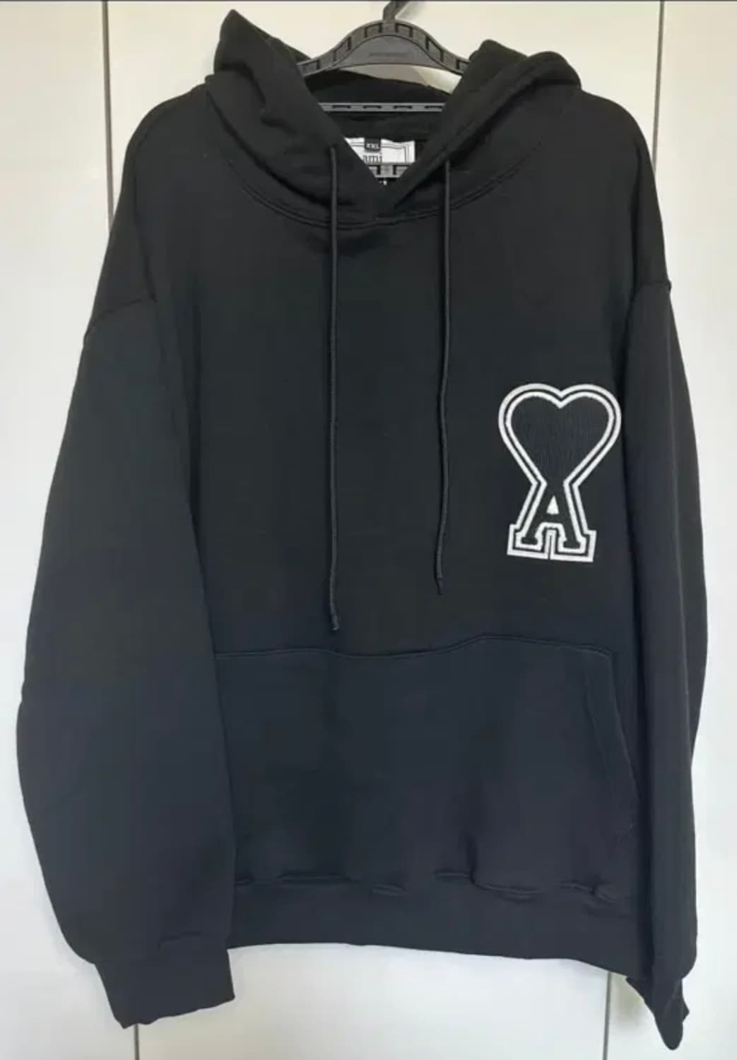 아미 하트 로고 블랙 후드티 상품이미지2