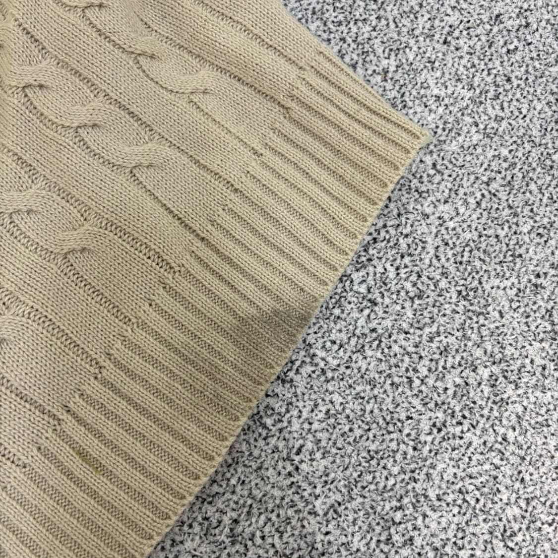 실측 여성 포니로고 크롭 케이블 니트 0423J 상품이미지4