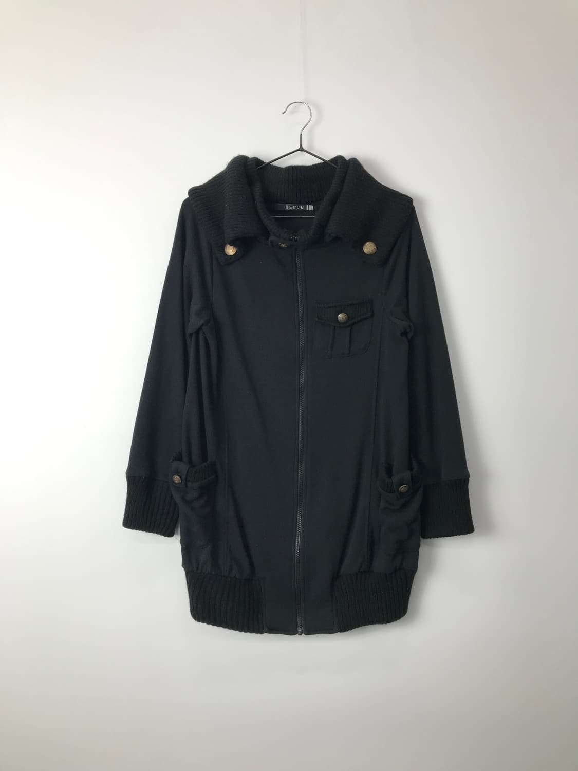 BEGUM Y2k Knit Collar Zip-Up Jacket 상품이미지4