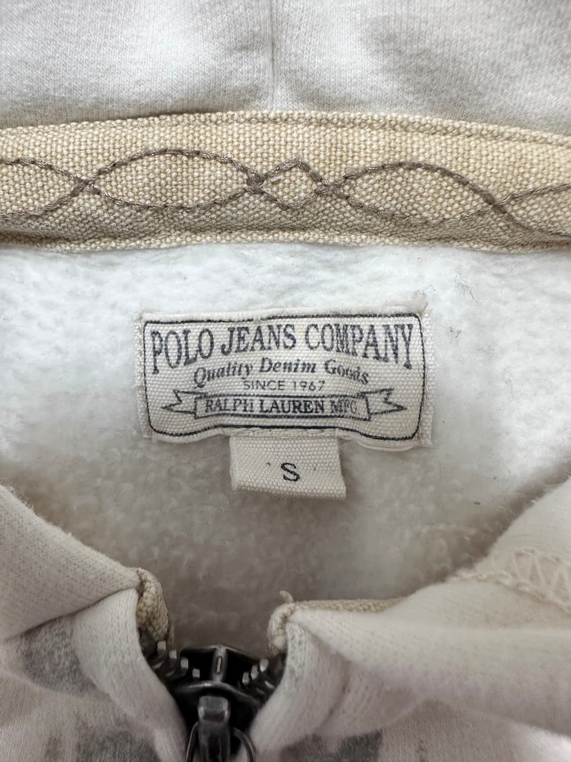 폴로 랄프로렌 USRL 크림 후드집업 상품이미지5