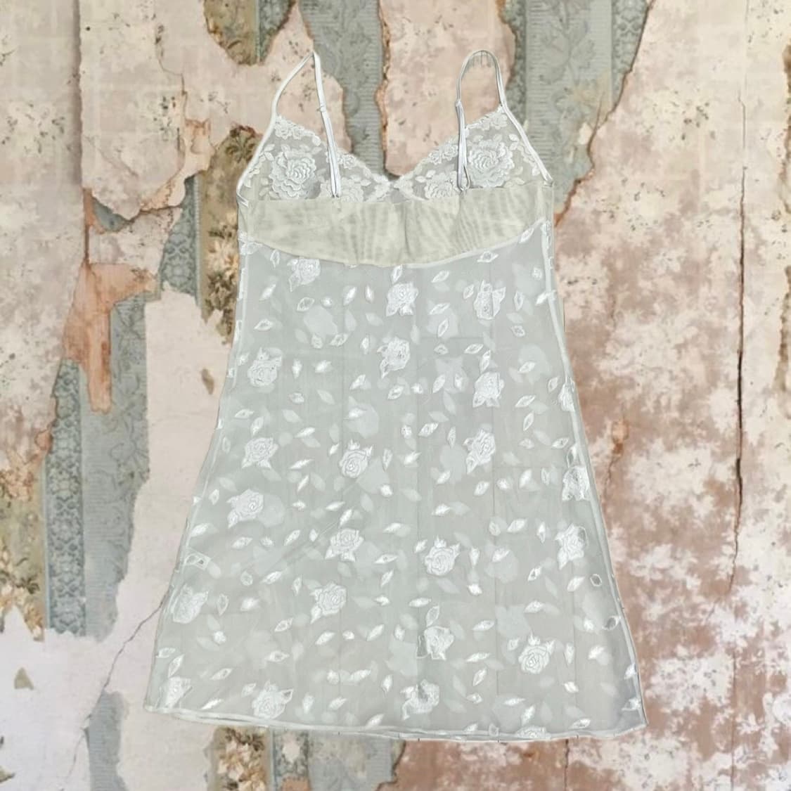 시스루 로즈 슬립 원피스 상품이미지2