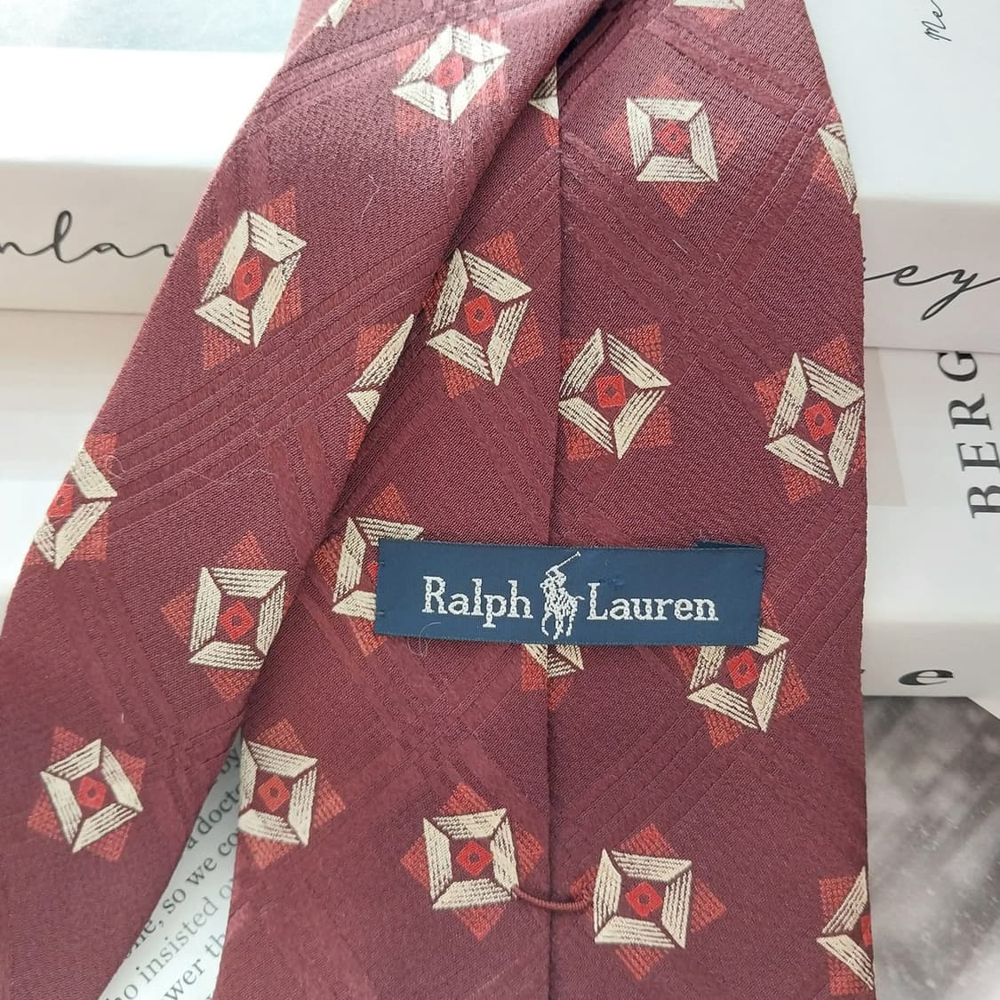 폴로랄프로렌 실크 기하 패턴 넥타이 10.4cm A+등급 K1448
 상품이미지7