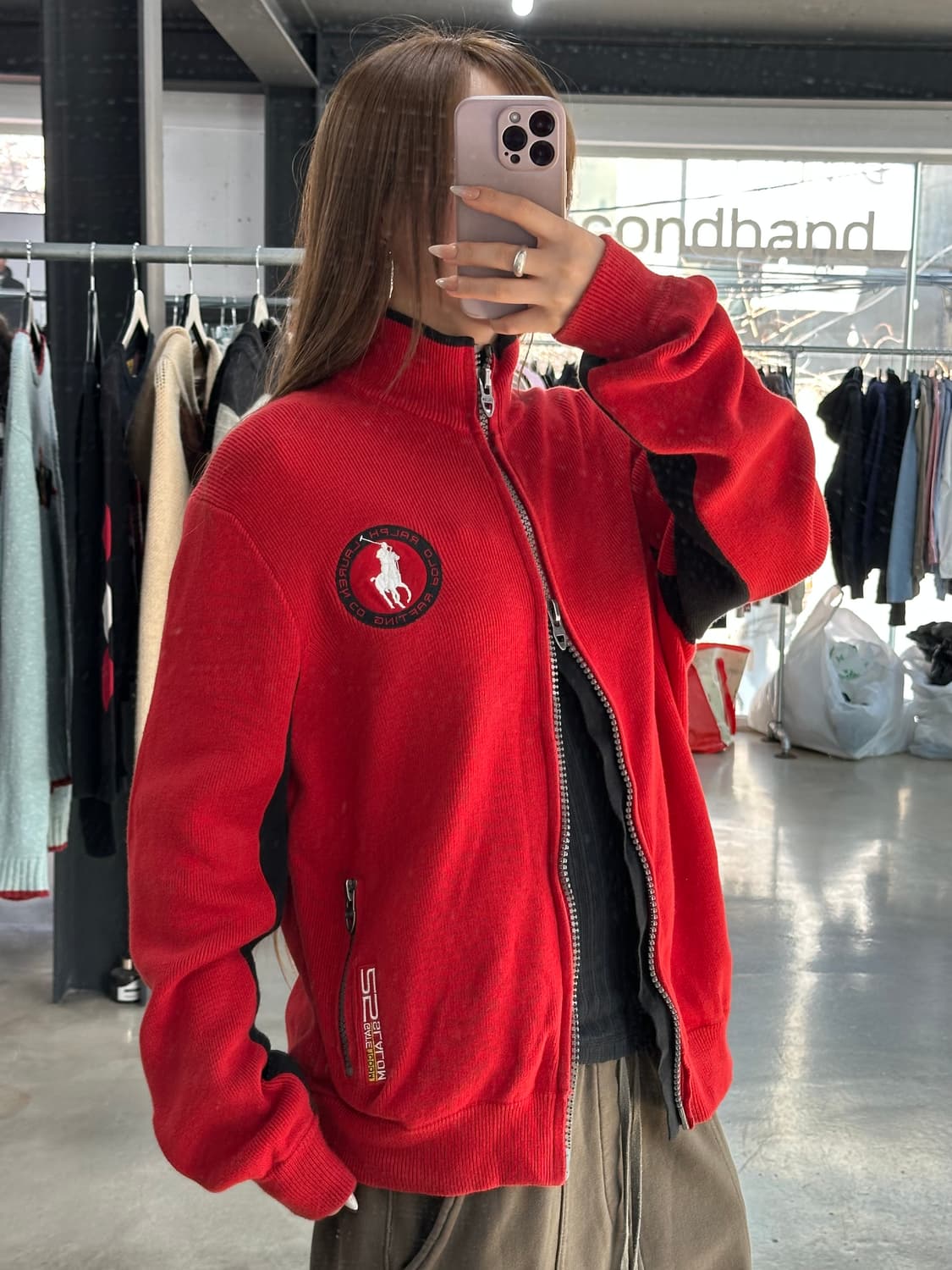 폴로랄프로렌 빅포니 레이싱 카약 투웨이니트집업 상품이미지2