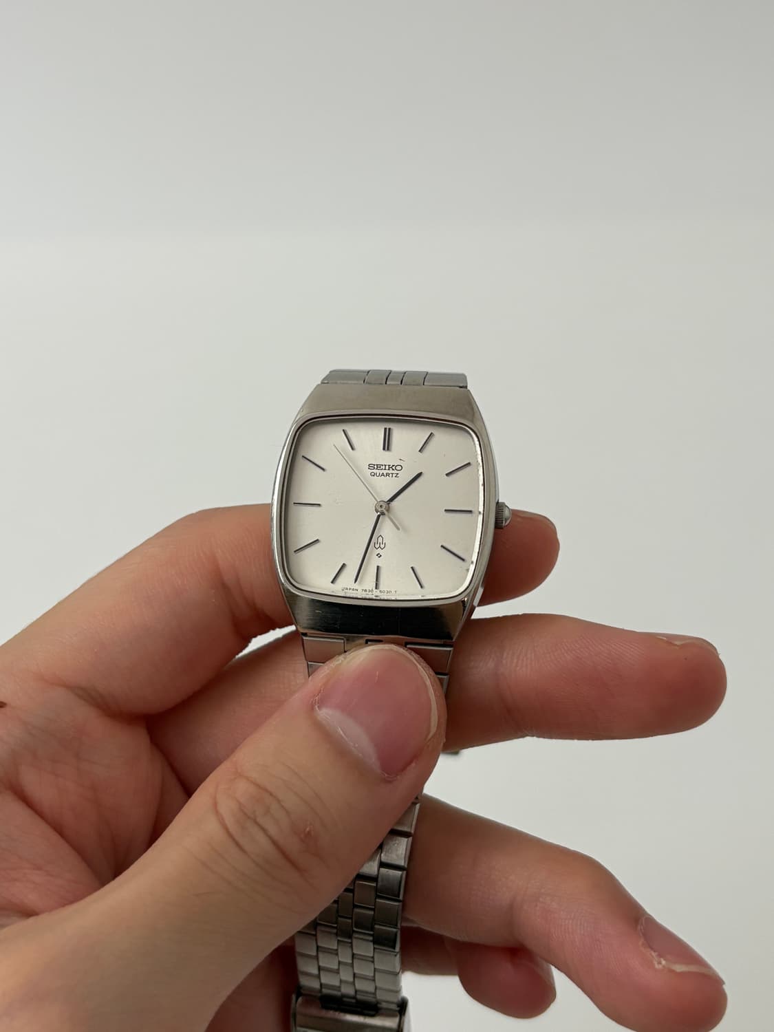 80s silver square quartz 상품이미지2