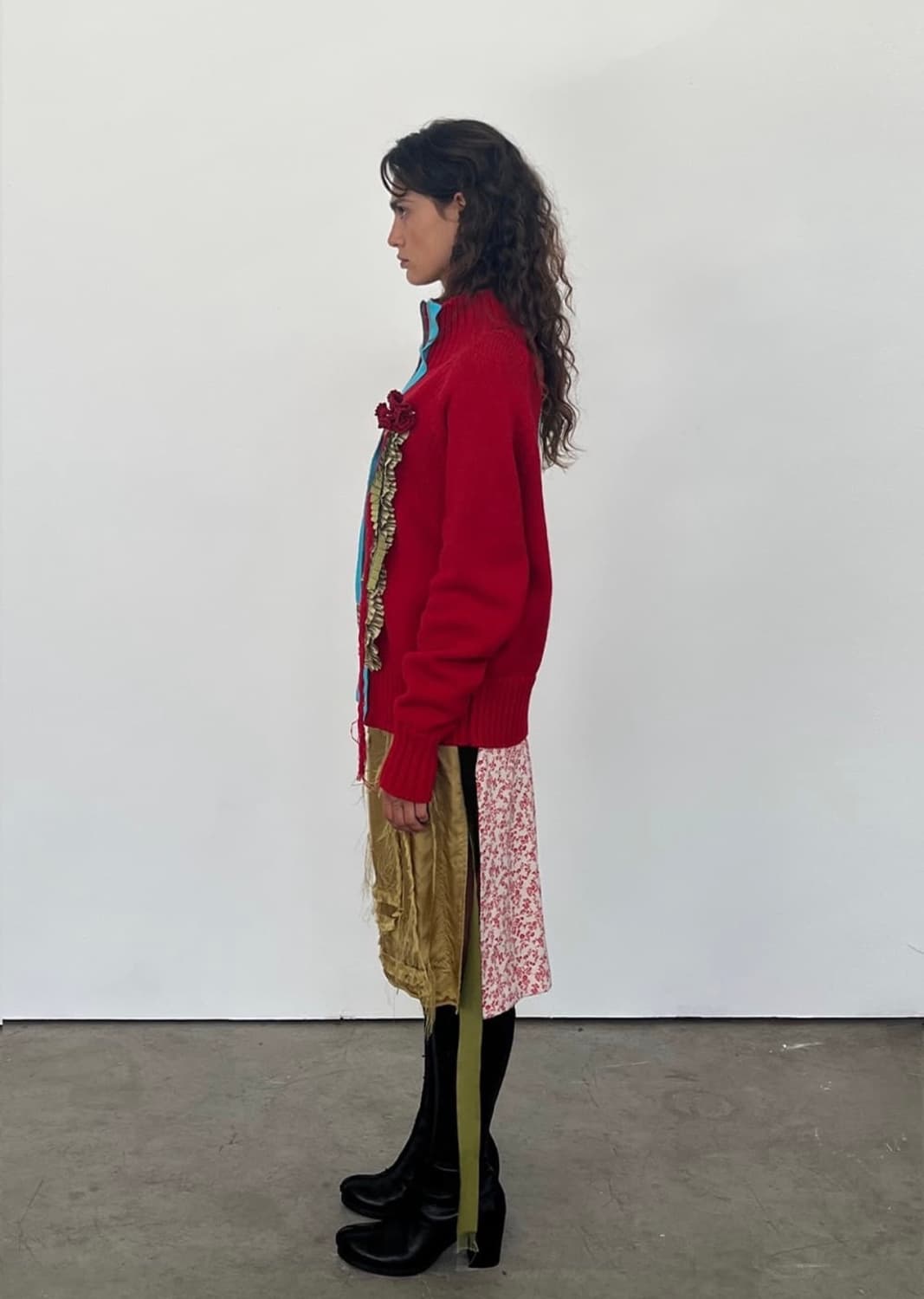 에드워드커밍 CHAKRA 니트 트랙자켓 Red & Turquoise 상품이미지3